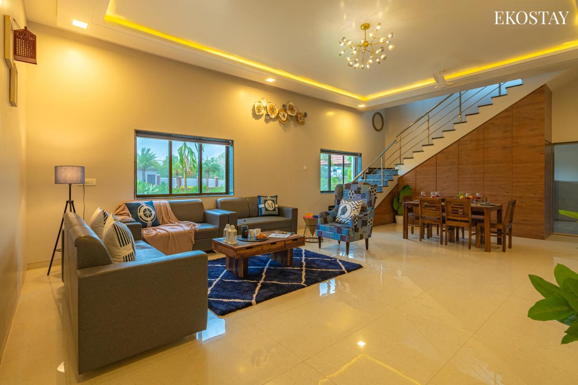 Ekostay Gold Palm Estate I Cricket Turf I Rain Dance I 2 Acre Property Karjat Buitenkant foto
